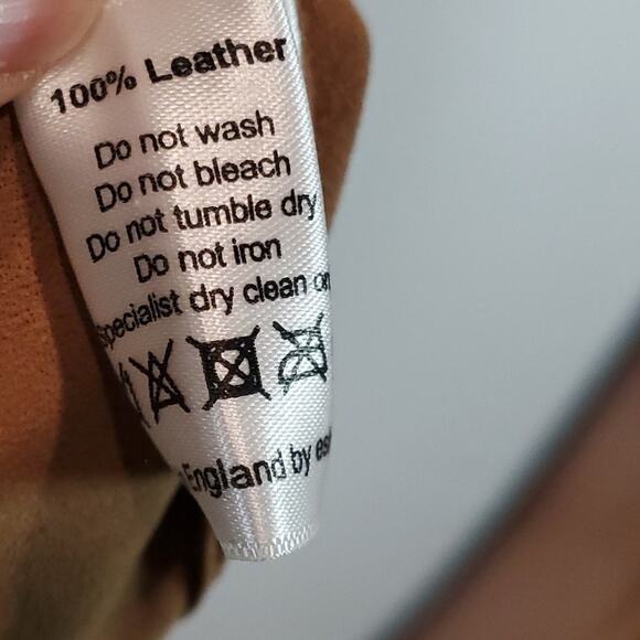 Eskandar Brown Suede Leather Tabard Vest Kimono Open Front Jacket Lagenlook O/S - Picture 16 of 16